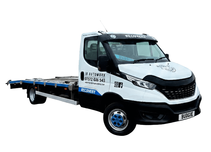 Tow truck on the side of the road